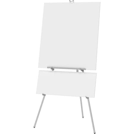 Quartet Heavy-Duty Tripod Easel, 1" Aluminum Legs, 38"-66", Silver QRT55E
